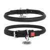 Нашийник для собак шкіряний WAUDOG Glamour з QR паспортом, круглий, Д 13 мм, Дл 45-53 см, чорний - 1