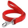 Поводок для собак кожаный WAUDOG Glamour, Ш 25 мм, Дл 122 см, красный - 1