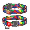 Ошейник для собак нейлоновый WAUDOG Nylon c QR паспортом, рисунок "Витраж", металлическая пряжка-фастекс, Ш 15 мм, Дл 23-35 см - 1