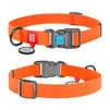 Нашийник для собак водостійкий WAUDOG Waterproof з QR-паспортом, пластиковий фастекс, Ш 20 мм, Дл 24-40 см, оранжевий - 1