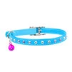 Нашийник "WAUDOG GLAMOUR" з резинкою, клейовими стразами для котів (ширина 9мм, довжина 22-30см), блакитний - 3