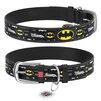 Ошейник для собак кожаный WAUDOG Design с QR паспортом, рисунок "Бэтмен3", Ш 15 мм, Дл 26-35 см, черный - 1