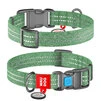 Нашийник для собак з відновленого бавовни WAUDOG Re-cotton з QR паспортом, світловідбиваючий, пластиковий фастекс, Ш 25 мм, Дл 35-58 см, зелений - 1