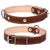 Нашийник "CoLLaR" подвійний з прикрасами (ширина 14мм, довжина 27-35см), коричневий - 1