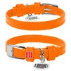Нашийник для собак шкіряний WAUDOG Glamour з QR паспортом, без прикрас, Ш 12 мм, Дл 21-29 см, оранжевий - 1