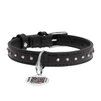 Ошейник для собак кожаный WAUDOG Glamour с QR паспортом, с клеевыми стразами, Ш 12 мм, Дл 21-29 см, черный - 2