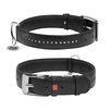 Ошейник для собак кожаный WAUDOG Glamour с QR паспортом, двойной со стразами, Ш 35 мм, Дл 46-60 см, черный - 1