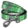 Поводок для собак нейлоновый WAUDOG Nylon, рисунок "Этно зеленый", Ш 20 мм, Дл 122 см - 1