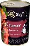 Вологий корм Savory для дорослих собак з індичкою 400 г - 1
