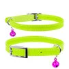 Ошейник для котов кожаный WAUDOG Glamour с QR паспортом, без украшений, Ш 9 мм, Дл 22-30 см, салатовый - 1