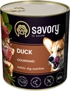 Вологий корм Savory для дорослих собак з качкою 800 г - 1