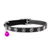 Ошейник "WAUDOG GLAMOUR" с резинкой, клей.стразами "Цветочек" для кошек (ширина 9мм, длина 22-30см), черный - 3