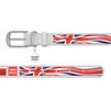 Ошейник WAUDOG Design с рисунком "Юнион Джек", премиум кожа, металлическая пряжка (ширина 12 мм, длина 21-29 см), белый - 2