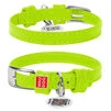 Нашийник для собак шкіряний WAUDOG Glamour з QR паспортом, без прикрас, Ш 9 мм, Дл 18-21 см, салатовий - 1