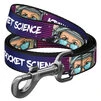 Повідок для собак нейлоновий WAUDOG Nylon малюнок "Космос. Ракетобудування", S, Ш 15 мм, Дл 122 см - 1