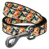 Поводок для собак нейлоновый WAUDOG Nylon, рисунок "Гламурные черепа", Ш 20 мм, Дл 122 см - 1