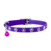 Ошейник "WAUDOG GLAMOUR" с резинкой, клей.стразами "Цветочек" для кошек (ширина 9мм, длина 22-30см), фиолетовый - 3