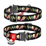 Ошейник для собак нейлоновый WAUDOG Nylon c QR паспортом, рисунок "Рик и Морти 3", металлическая пряжка-фастекс, L, Ш 25 мм, Дл 31-49 см