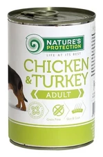 Влажный корм для взрослых собак всех пород с курицей и индейкой Nature's Protection Adult Chicken&amp;Turkey 400г