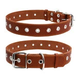 Ошейник "CoLLaR" безразмерный (ширина 35мм, длина 69см), коричневый