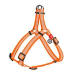 Водостійкий нашийник для собак WAUDOG Waterproof з QR-паспортом, світловідбиваючий, металевий фастекс, L, Ш 25 мм, Дл 60-90 см, оранжевий