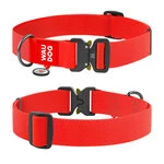 Ошейник для собак водостойкий WAUDOG Waterproof c QR-паспортом, металлическая пряжка-фастекс, Ш 40 мм, Дл 43-70 см, красный
