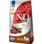 Фармінований дог сухий N&D QUINOA DOG SKIN & COAT, VENISON & COCONUT ADULT MINI з оленіною та кокосом 2.5 kg