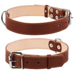 Ошейник "CoLLaR" двойной (ширина 35мм, длина 48-63см), коричневый