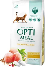 Повнораціонний сухий корм для дорослих котів Optimeal курка 1.5 кг