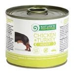 Влажный корм для взрослых собак всех пород с курицей и индейкой Nature's Protection Adult Chicken&amp;Turkey 200