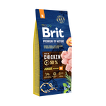 Сухой корм Brit Premium Junior M для щенков и молодых собак средних пород со вкусом курицы 15 кг