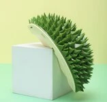 Щетка массажная для кошек с креплением + кошачья мята - зелёная