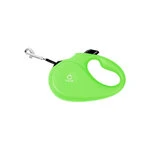 Поводок-рулетка CoLLaR для собак, размер S, 15 кг, 5 м, лента, салатовый