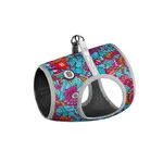 Шлея для собак мягкая WAUDOG Clothes c QR паспортом, рисунок "Лето", XS2, В 28-31 см, С 20-22 см