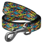 Поводок для собак нейлоновый WAUDOG Nylon, рисунок "Бэтмен Яркий", Ш 10 мм, Дл 122 см