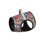 М'яка шлея для собак WAUDOG Clothes з QR паспортом, малюнок "Чудо-жінка комікс", XS1, В 24-27 см, С 18-20 см