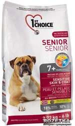 Сухой корм для пожилых собак всех пород 1st Choice со вкусом ягненка и океанической рыбы 12 кг