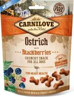 Лакомство Carnilove Dog Crunchy Snack Ostrich with Blackberries для собак для здоровья сердца со страусом и ежевикой 200 г