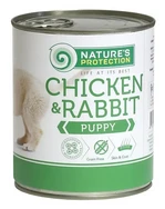 Влажный корм для щенков всех пород с курятиной и крольчатиной Nature's Protection Puppy chicken &amp; rabbit 400г