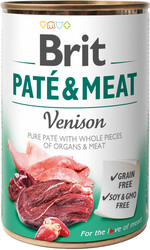 ПАК. Влажный корм для собак Brit Paté &amp; Meat с олениной и курицей, 6 шт по 400 г