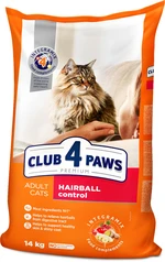 Сухой корм для взрослых кошек Club 4 Paws (Клуб 4 Лапы) Премиум. С эффектом выведения шерсти из пищеварительной системы 14 кг