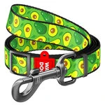 Поводок для собак нейлоновый WAUDOG Nylon, рисунок "Авокадо", регулируемый, Ш 25 мм, Дл 152-183 см