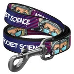 Повідок для собак нейлоновий WAUDOG Nylon малюнок "Космос. Ракетобудування", L-XXL, Ш 25 мм, Дл 122 см