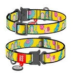 Ошейник для собак нейлоновый WAUDOG Nylon c QR паспортом, рисунок "Рик и Морти 1", металлическая пряжка-фастекс, S, Ш 15 мм, Дл 23-35 см