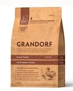 Сухой корм для взрослых собак средних и крупных пород Grandorf DUCK &amp; TURKEY ADULT беззерновой с уткой и индейкой, 10 кг