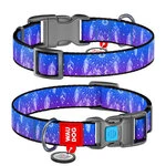 Ошейник для собак нейлоновый WAUDOG Nylon c QR паспортом, рисунок "Ловец снов", пластиковый фастекс, Ш 20 мм, Дл 24-40 см