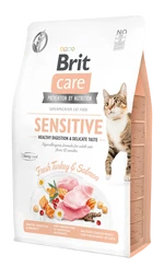 Сухий беззерновий корм Brit Care Sensitive HDigestion для котів з чутливим травленням індичка/лосось 2 кг