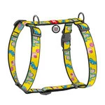 Анатомічний H-подібний нашийник для собак WAUDOG Nylon з QR паспортом, малюнок "Рік і Морті 1", пластиковий фастекс, S, Ш 15 мм, А 30-40 см, B 30-50 см