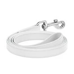 Поводок для собак кожаный WAUDOG Design, Ш 12 мм, Дл 122 см, белый