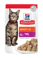 Hill's SCIENCE PLAN Adult Влажный корм для взрослых кошек с говядиной пауч 85 г х 12 шт